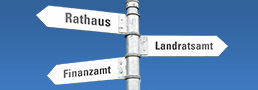 Karteikasten verlinkt auf Behördenadressen