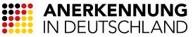 Logo "Anerkennung in Deutschland" und Link zu diesem Portal