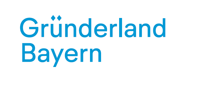 Logo von "Gründerland Bayern" und Link zu diesem Portal